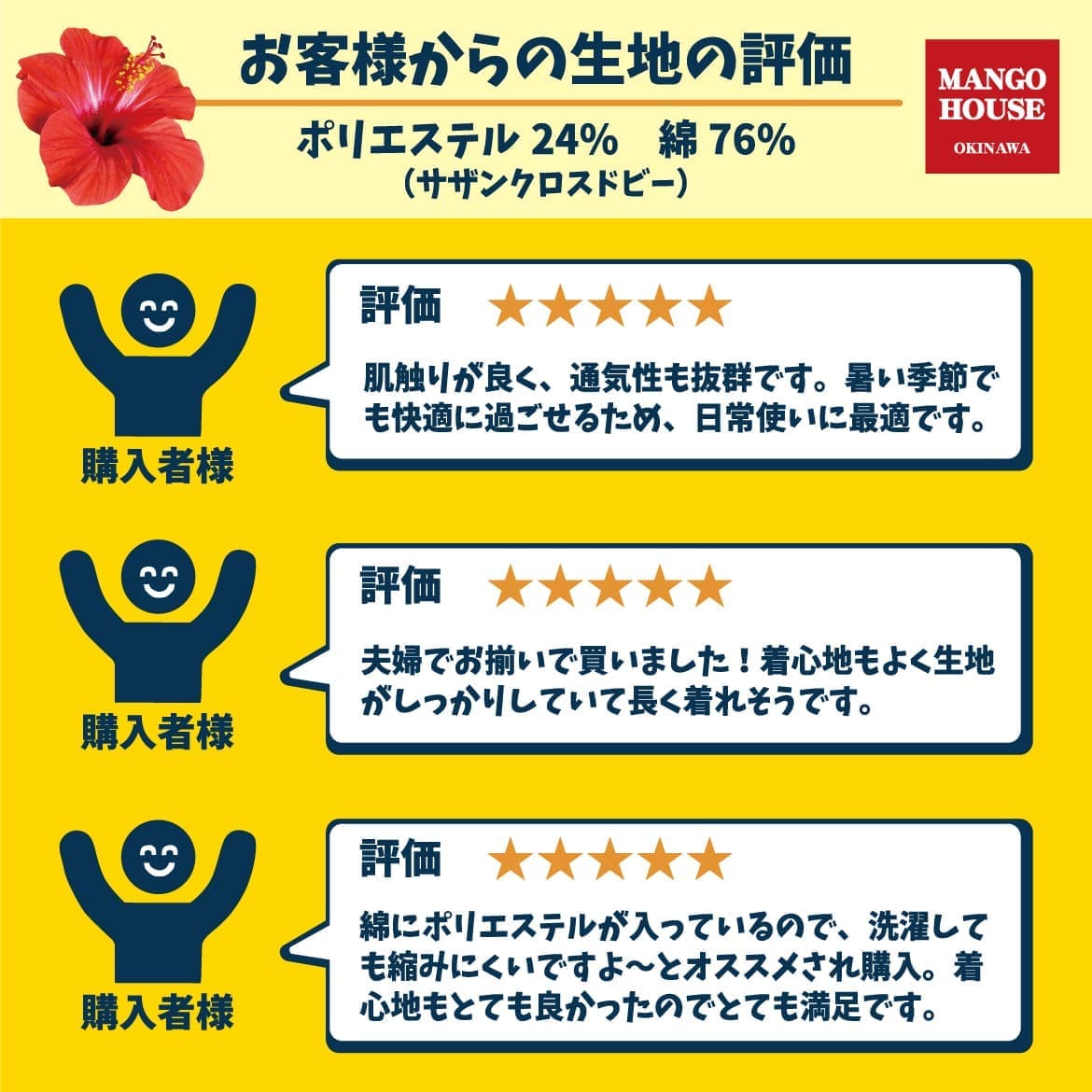 しっかり沖縄を感じる一着