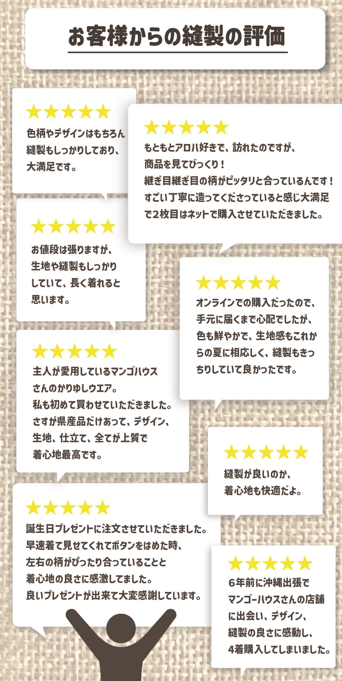 しっかり沖縄を感じる一着