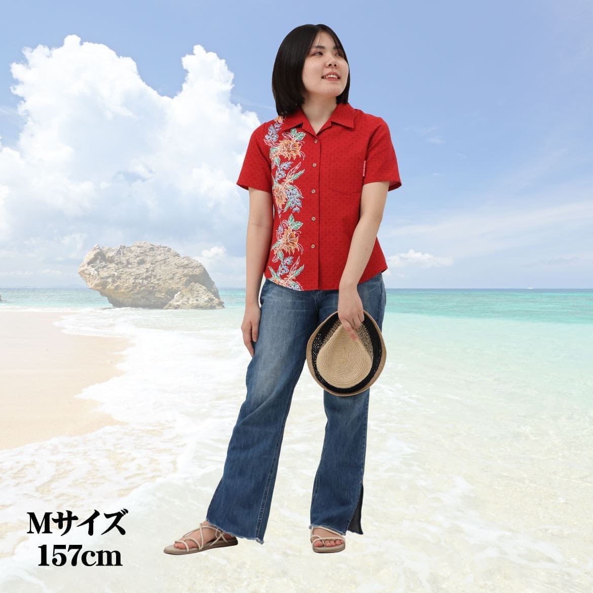 しっかり沖縄を感じる一着