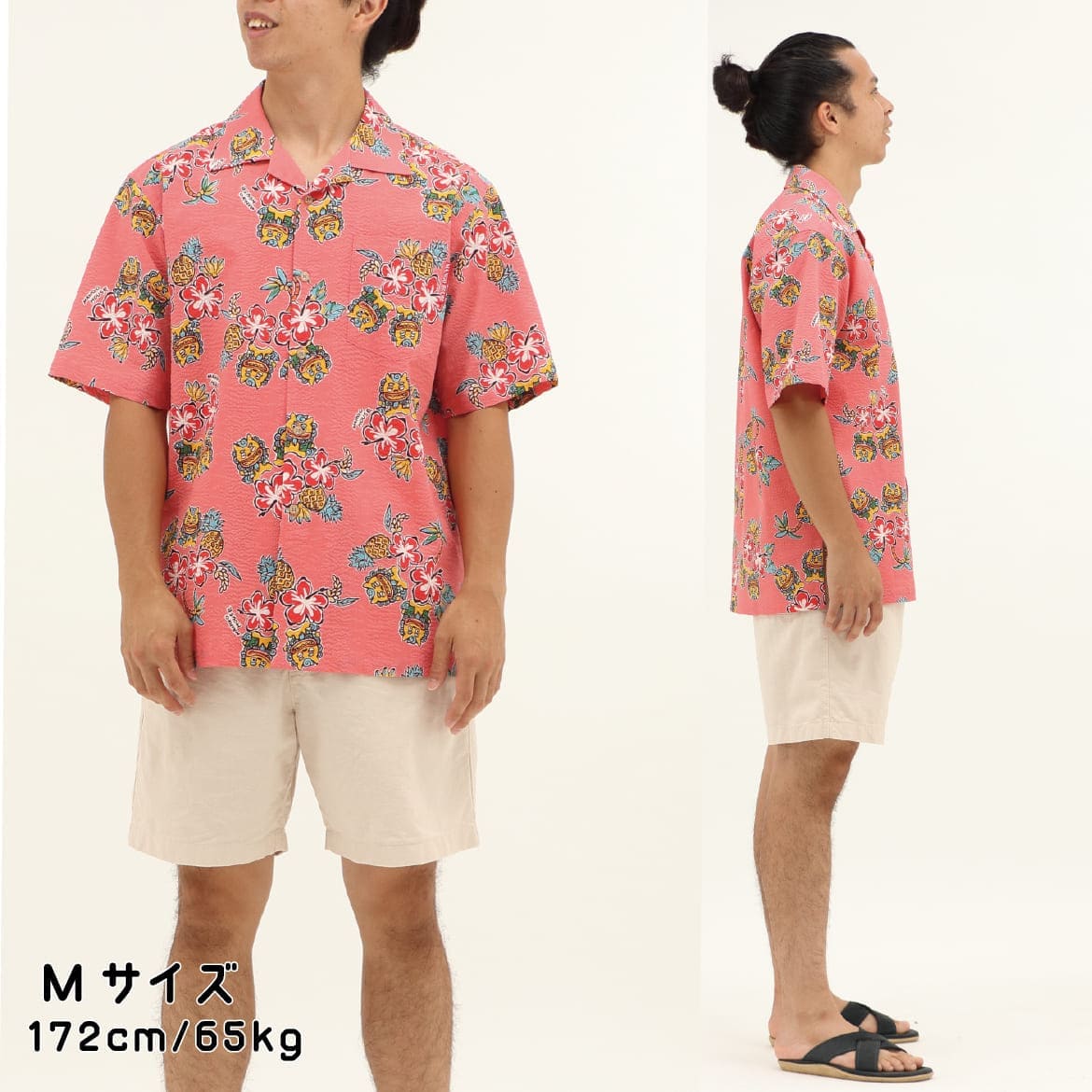 メンズかりゆしウェアの柄の印象がわかる画像