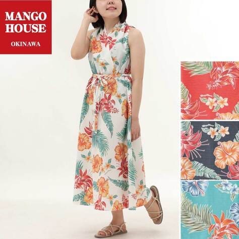 ワンピース　エレガントデイゴハイビー　レディース