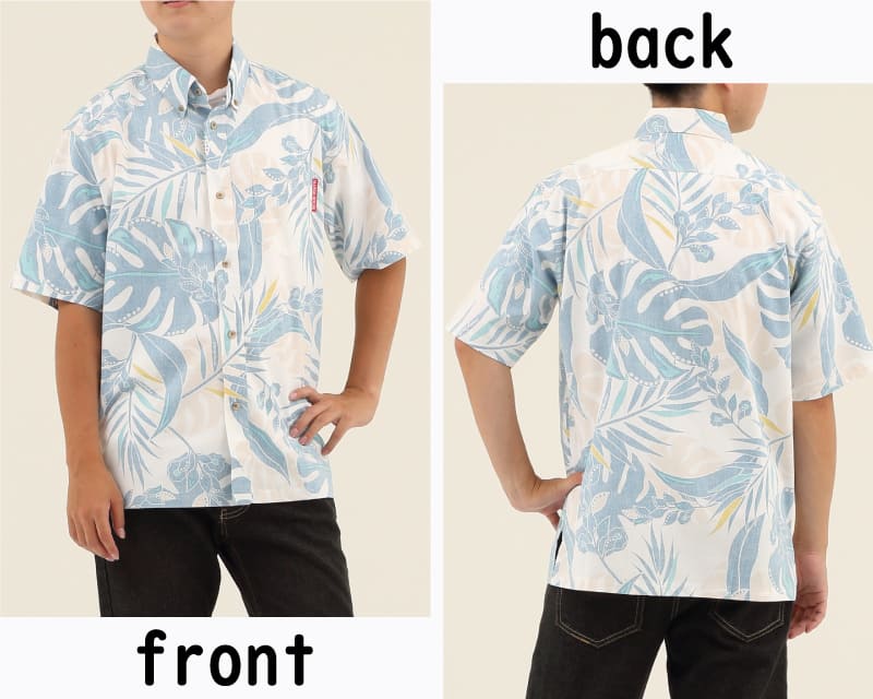 夏を涼しげに彩るボタンダウンシャツ　オフブルー　ディテール