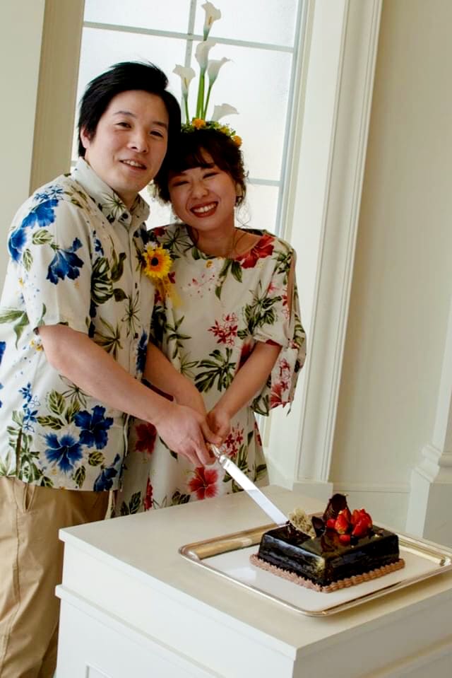 沖縄結婚式　クリスティア教会　かりゆしウエディング