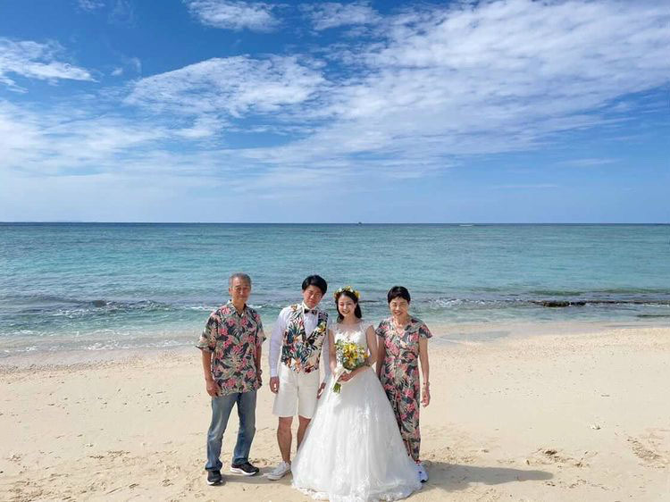 沖縄結婚式　ラソールガーデンアリビラ　かりゆしウエディング