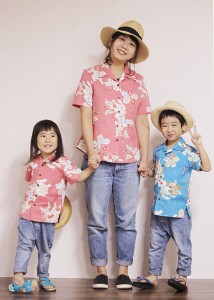 アロハシャツ－かりゆしウェア【シーサーペイズリー　キッズ】