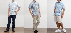 アロハシャツ－かりゆしウェア【ドラゴン進貢船（スリムフィット/ボタンダウンシャツ）裏地仕様　メンズ】のコーディネート