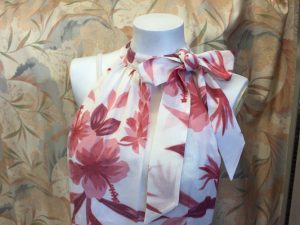 アロハ　新作ホルターネックワンピース　スカーフコーデ　かりゆし