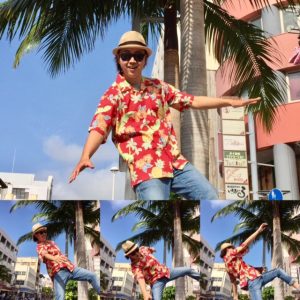 かりゆしウェアモデル撮影風景