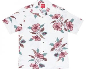 ジャガードハイビー／メンズ開襟シャツ