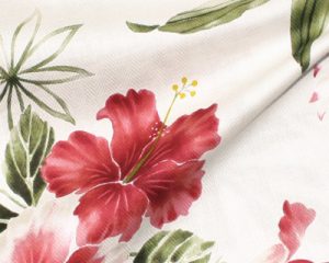 ボタニカルハイビーオフレッド生地