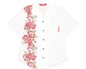 紅型椿ボーダー