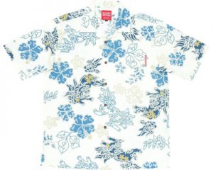 アロハシャツ　シーサー　かりゆしウェア