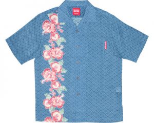 紅型椿ボーダー