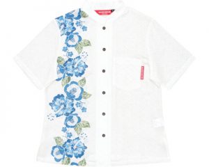 紅型椿ボーダー