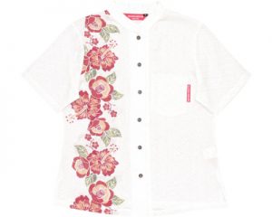 紅型椿ボーダー