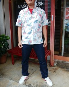 沖縄アロハシャツ　コーデ