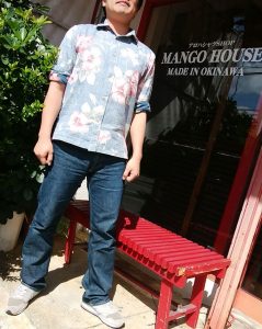 長袖かりゆしウェア ジーンズ ニューバランス