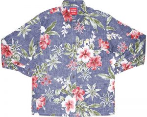 ボタニカル柄 長袖かりゆしウェア