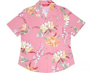 アロハシャツ　レディース月下美人　かりゆしウェア