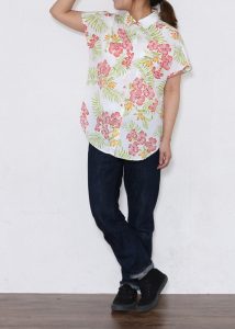 豊川さんブライトハイビーカシュクールアイボリー