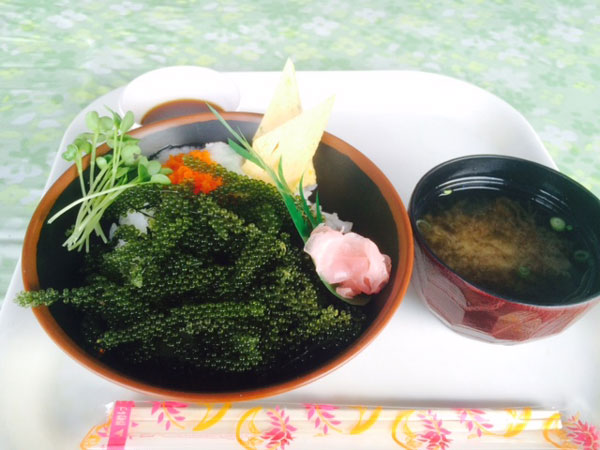 海ぶどう丼♪　ムーンビーチ前店　山川