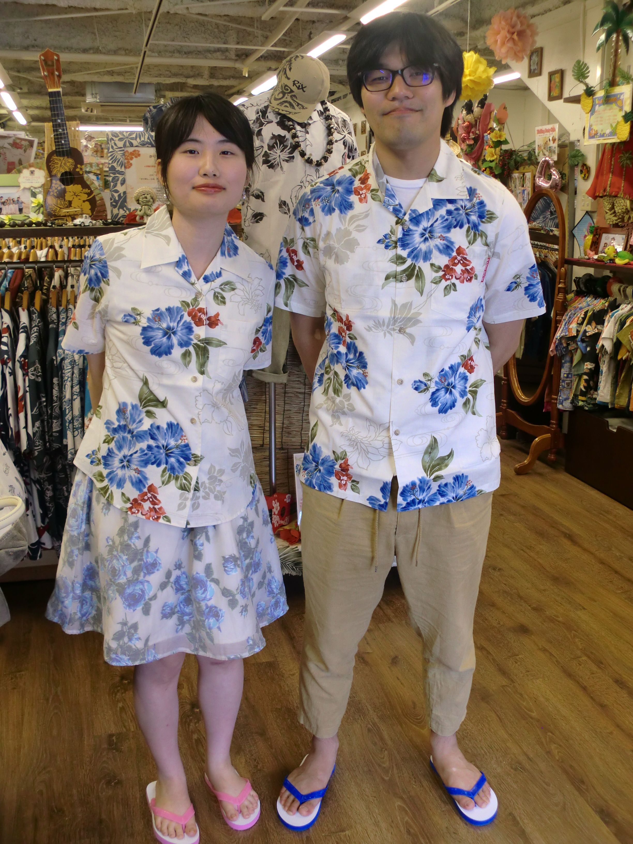 カップルでかりゆしおそろコーデ♪♪　本店：辺土名