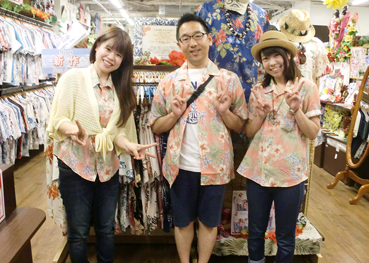 三人でお揃い♪　国際通り本店 島野＆山城