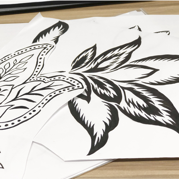 大胆に描いたデザイン