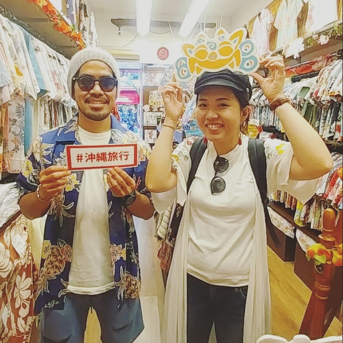 久々の再会♪記念に沖縄アロハ♪