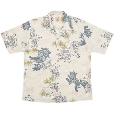 沖縄アロハシャツ　シーサー2010　かりゆしウェア