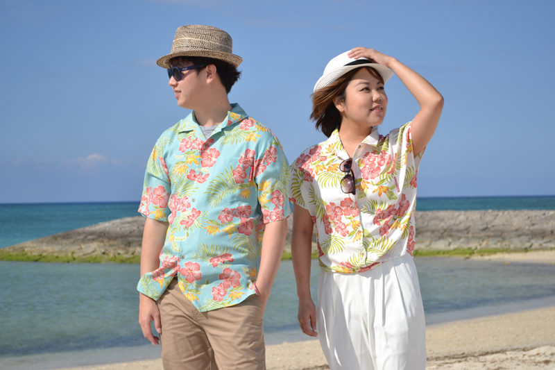 アロハシャツ　海
