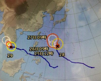 台風27号と28号
