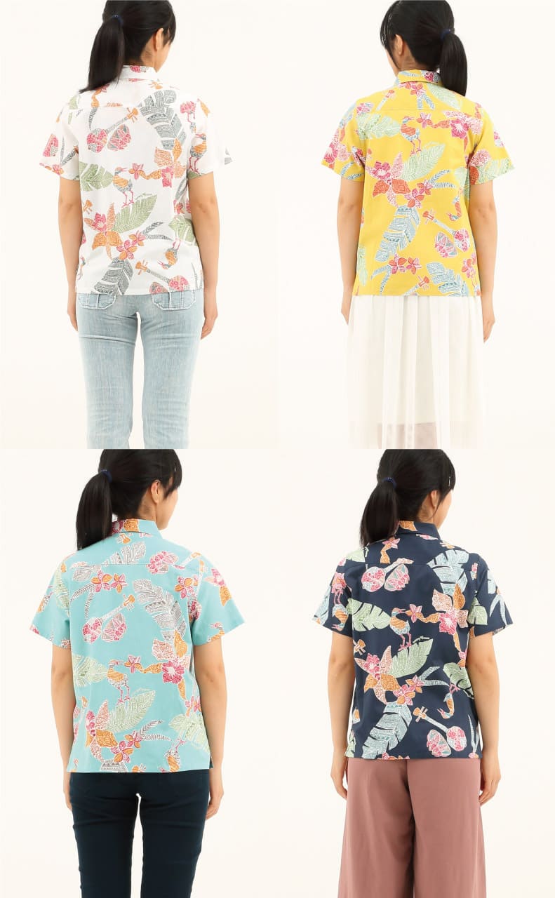 アロハシャツ　シルエット　かりゆしウェア