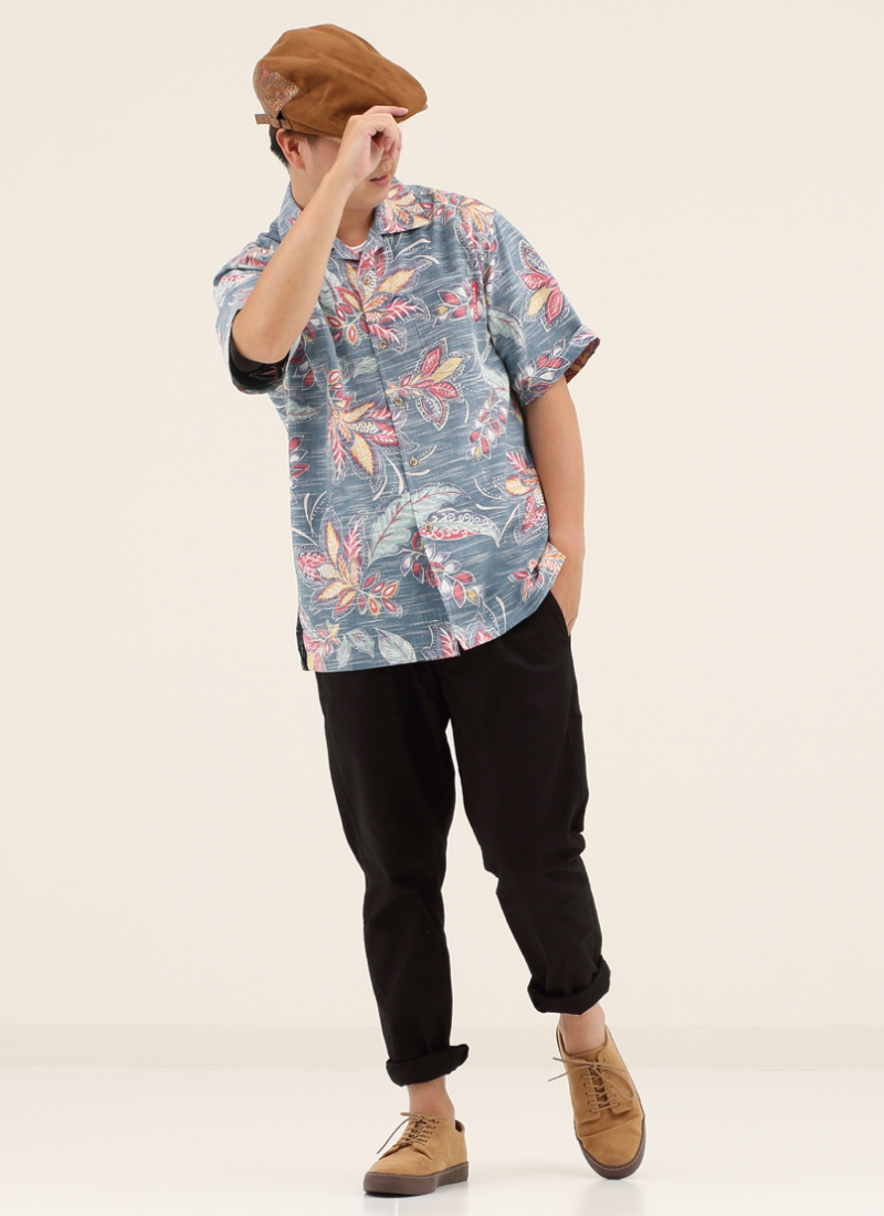 男　アロハシャツ