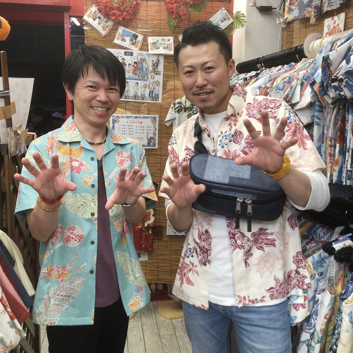 沖縄初日に衣装チェンジでハイシーサー♪