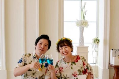 沖縄結婚式　ラソールガーデンアリビラ　かりゆしウエディング