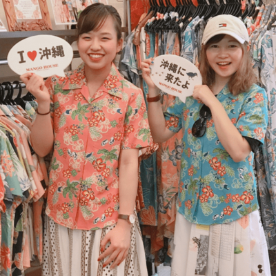 沖縄アロハシャツ　ヤンバルクイナ　島ぞうり　かりゆしウェア