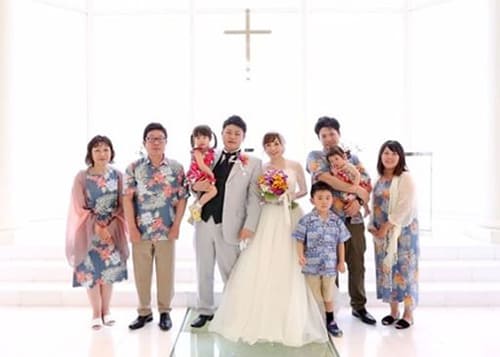 沖縄結婚式　ラソールガーデンアリビラ　かりゆしウエディング
