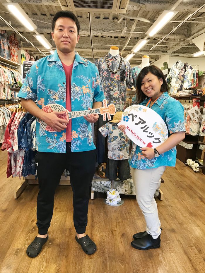 リピーターさんとペアルック沖縄アロハ🌺