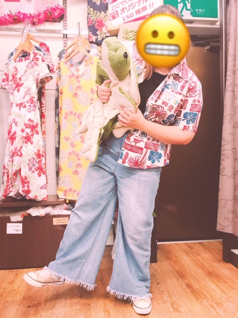 かりゆし　デニムコーデ