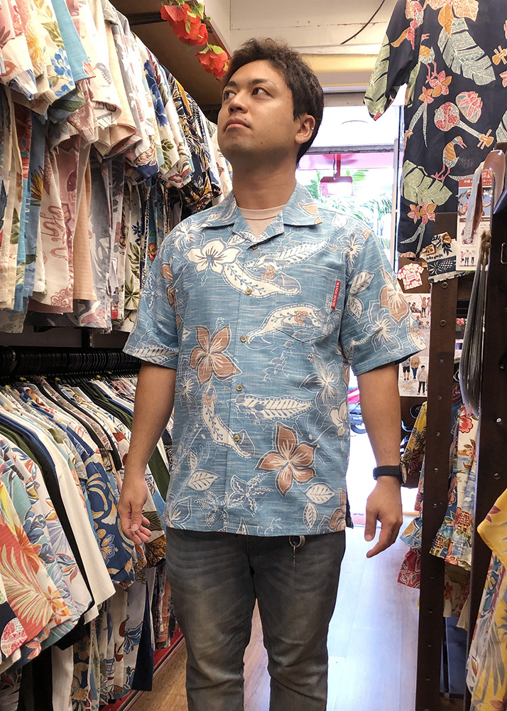 ボタニカルバティック_メンズ開襟