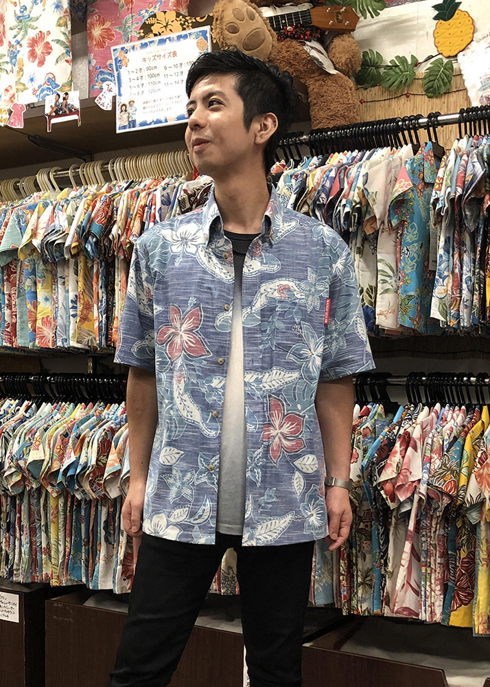 ボタニカルバティック_メンズボタンダウン