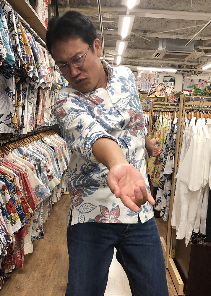 ボタニカルバティック_メンズ長袖ボタンダウン