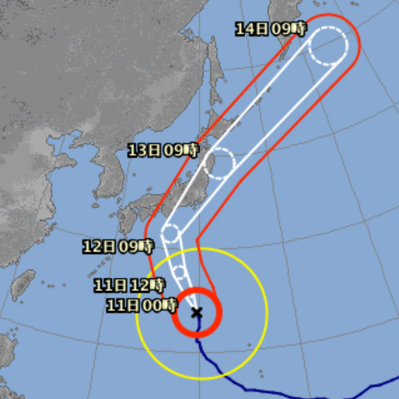 台風19号進路
