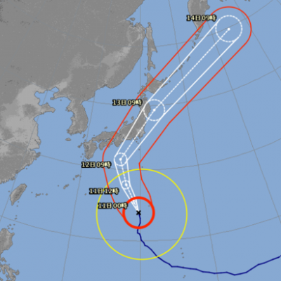 台風19号進路