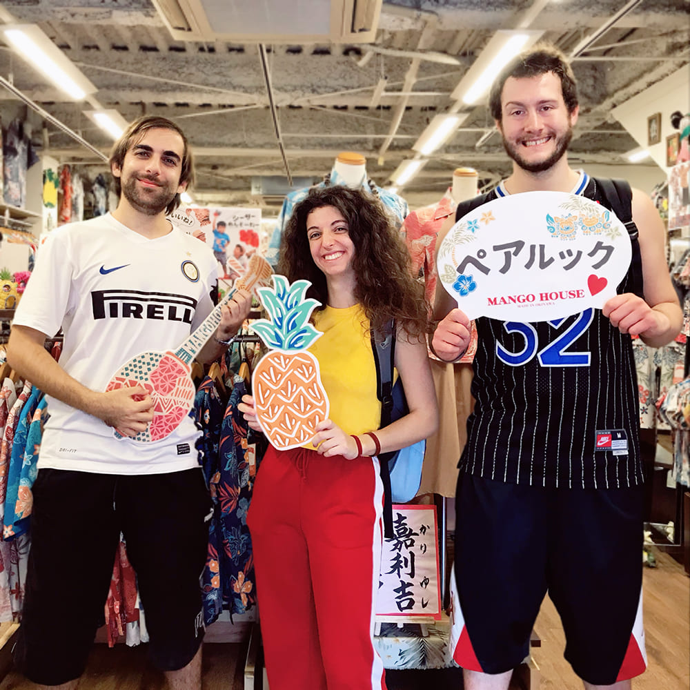 イタリアから会いに来たお友達と一緒にマンゴハウスへご来店。