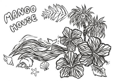 沖縄　アロハ　塗り絵