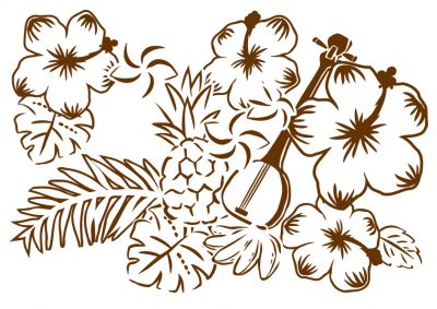 沖縄　アロハ　塗り絵