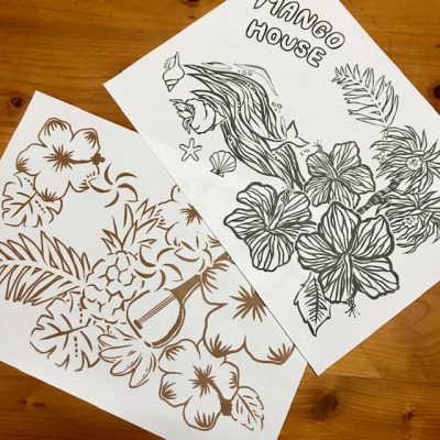 沖縄　アロハ　塗り絵