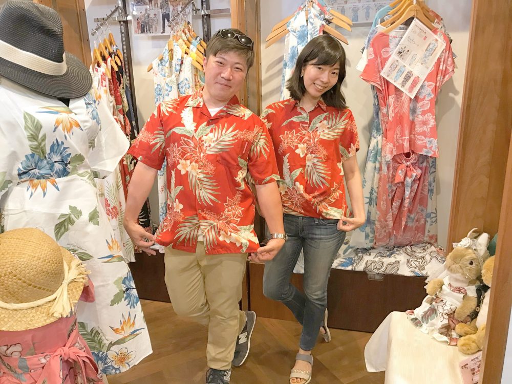 お揃いコーデ　赤で決まり！